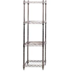 Chrome Wire Shelving - Square Shelf Bay